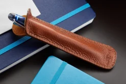 Aston Leather Single Slip Pen Pouch - Tan -Office Supplies Shop Aston Leather SinglePenPouch Tan 2