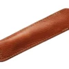 Aston Leather Single Slip Pen Pouch - Tan