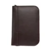 Aston Leather 10 Slot Pen Case - Dark Brown