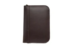 Aston Leather 10 Slot Pen Case - Dark Brown
