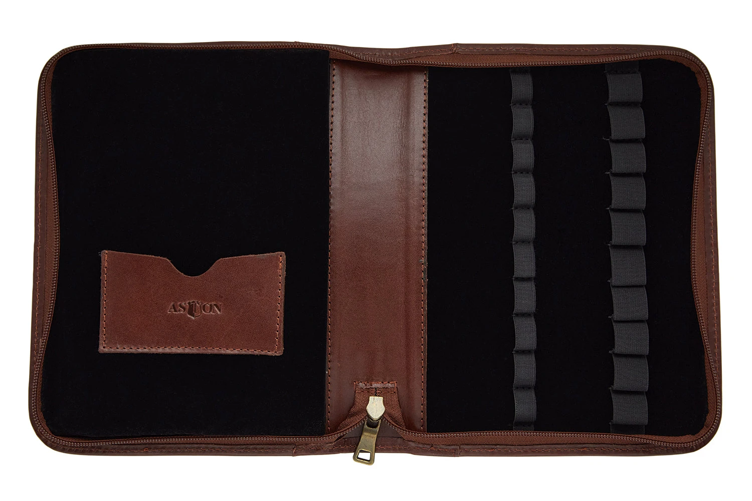 Aston Leather 20 Slot Pen Case - Cognac 2 Aston Leather 20 Slot Pen Case - Cognac - Image 2