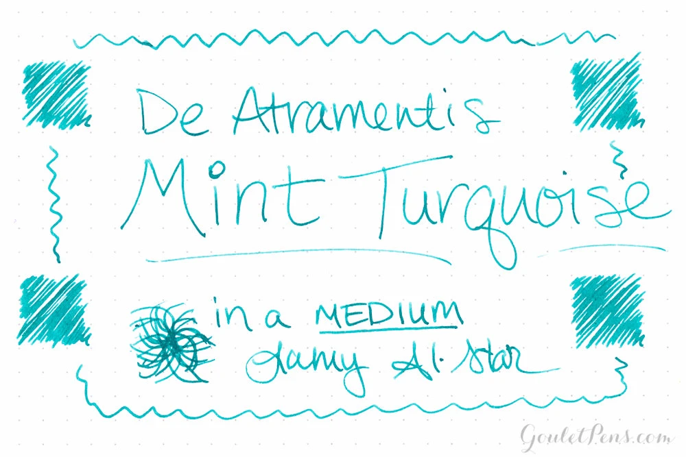 De Atramentis Mint Turquoise - 45ml Bottled Ink 7 De Atramentis Mint Turquoise - 45ml Bottled Ink - Image 7