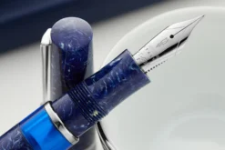 Delta Lapis Blue Celluloid Fountain Pen - Palladium (Limited Edition) -Office Supplies Shop Delta Lapis Blue Celluloid Palladium 5