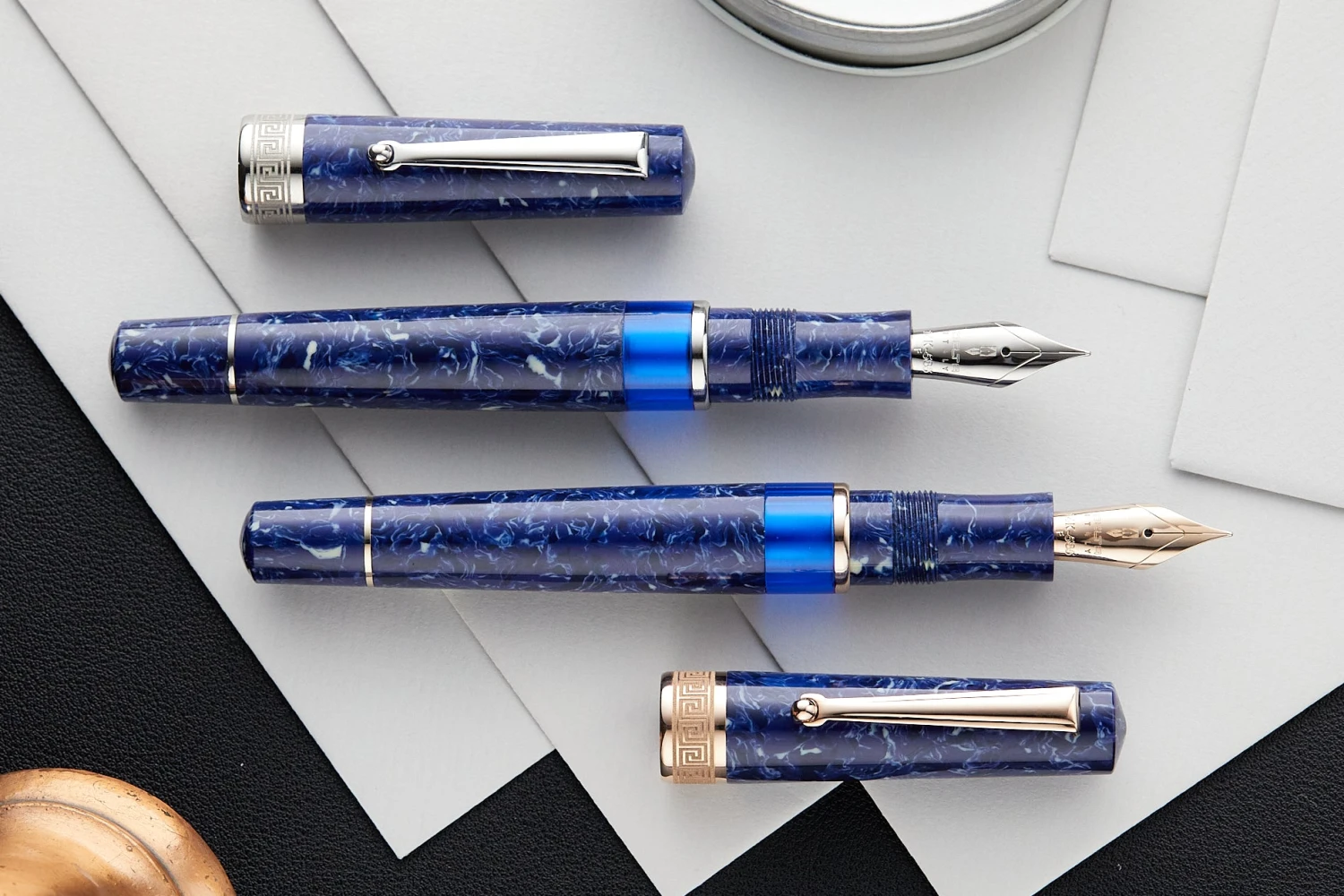 Delta Lapis Blue Celluloid Fountain Pen - Rosegold (Limited Edition) 10 Delta Lapis Blue Celluloid Fountain Pen - Rosegold (Limited Edition) - Image 10