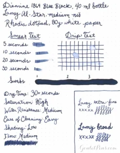 Diamine 1864 Blue Black - 40ml Bottled Ink 19 Diamine 1864 Blue Black - 40ml Bottled Ink -Office Supplies Shop Diamine 1864BlueBlack 1