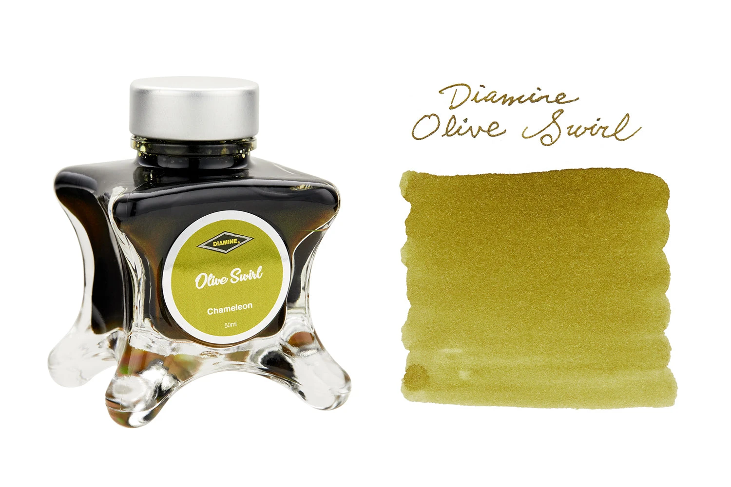 Diamine Olive Swirl - 50ml Bottled Ink 1 Diamine Olive Swirl - 50ml Bottled Ink