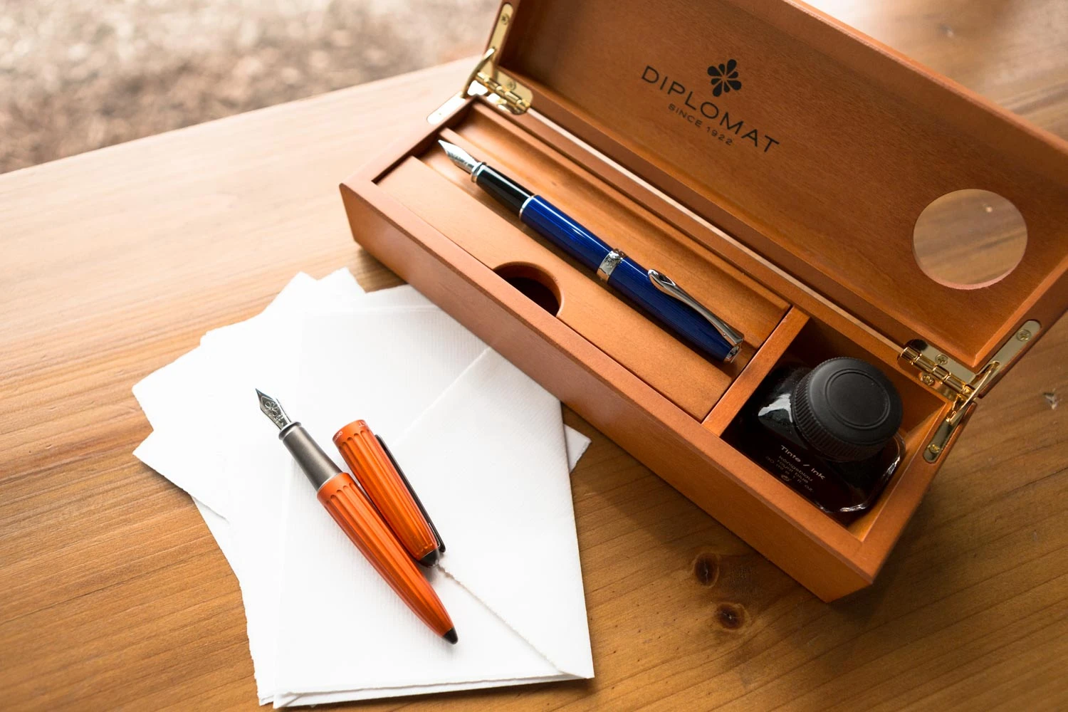 Diplomat Wooden Desk Equipment - Cherrywood 2 Diplomat Wooden Desk Equipment - Cherrywood - Image 2