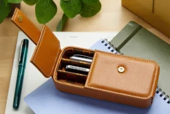 Esterbrook Triple Pen Nook - British Tan -Office Supplies Shop Esterbrook 3 PenNook BritishTan 3