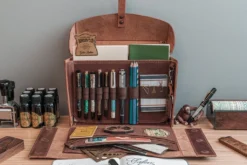 Galen Leather Writer's Medic Bag - Crazy Horse Tan 27 Galen Leather Writer's Medic Bag - Crazy Horse Tan -Office Supplies Shop GL MedicBag Tan stock 1