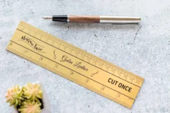 Galen Leather Brass Ruler -Office Supplies Shop GalenLeather Accessories Ruler 2