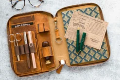 Galen Leather Zippered A5 Notebook Folio - Crazy Horse Brown -Office Supplies Shop GalenLeather NotebookFolio A5 CrazyHorseBrown 1