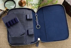 Galen Leather Zippered A5 Notebook Folio - Crazy Horse Navy Blue 20 Galen Leather Zippered A5 Notebook Folio - Crazy Horse Navy Blue -Office Supplies Shop GalenLeather NotebookFolio CrazyHorse NavyBlue 2