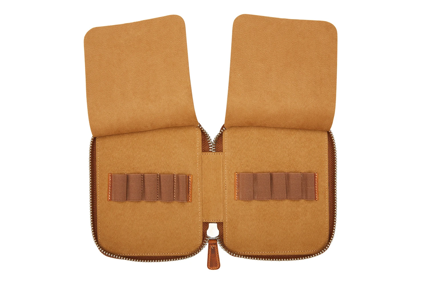 Galen Leather Zippered 10 Slot Pen Case - Crazy Horse Brown 4 Galen Leather Zippered 10 Slot Pen Case - Crazy Horse Brown - Image 4