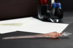 Herbin Round Glass Dip Pen - Rose -Office Supplies Shop Herbin RoundGlassDipPen Coral 2