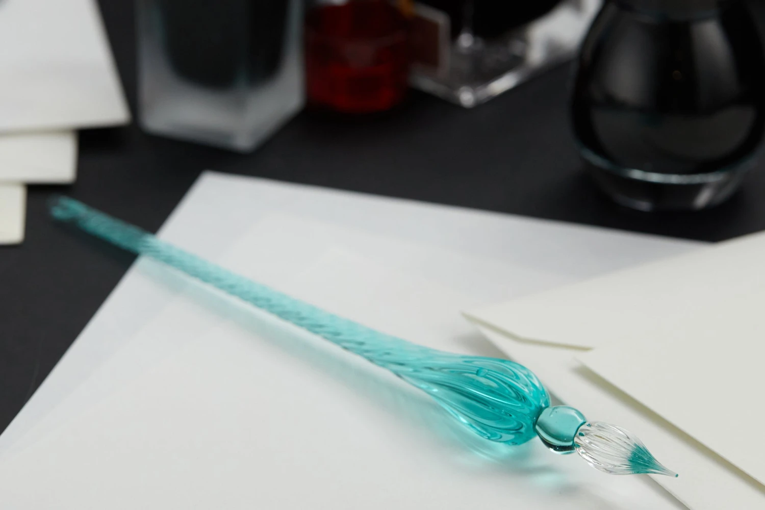 Herbin Round Glass Dip Pen - Green 3 Herbin Round Glass Dip Pen - Green - Image 3