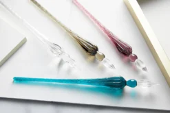 Herbin Round Glass Dip Pen - Violet -Office Supplies Shop Herbin RoundGlassPens Clear Black Turquoise Violet group 2 5a1d552c 4e9c 4491 b857 d044fa96aa2a