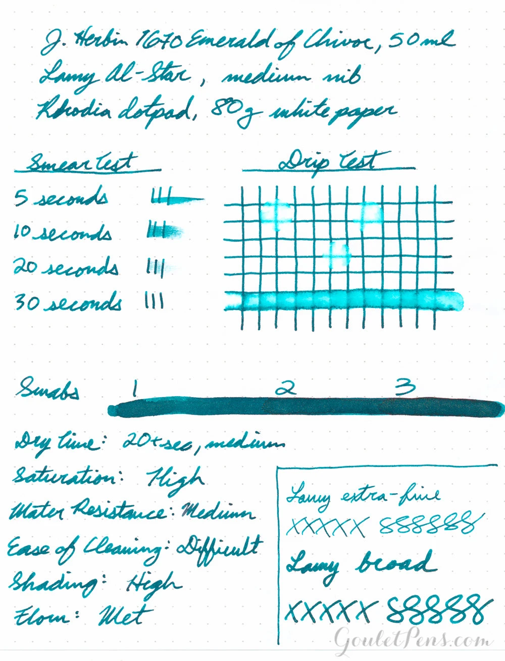 Jacques Herbin 1670 Emerald Of Chivor - 50ml Bottled Ink 12 Jacques Herbin 1670 Emerald Of Chivor - 50ml Bottled Ink - Image 12