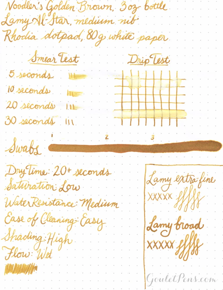 Noodler's Golden Brown - 3oz Bottled Ink 8 Noodler's Golden Brown - 3oz Bottled Ink - Image 8