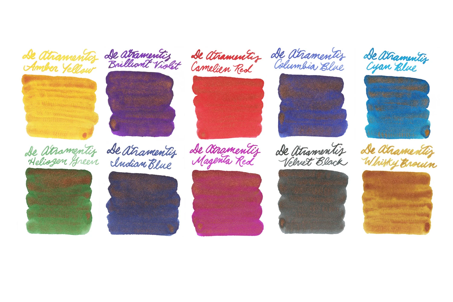 De Atramentis Pearlescent Coppers - Ink Sample Set 1 De Atramentis Pearlescent Coppers - Ink Sample Set