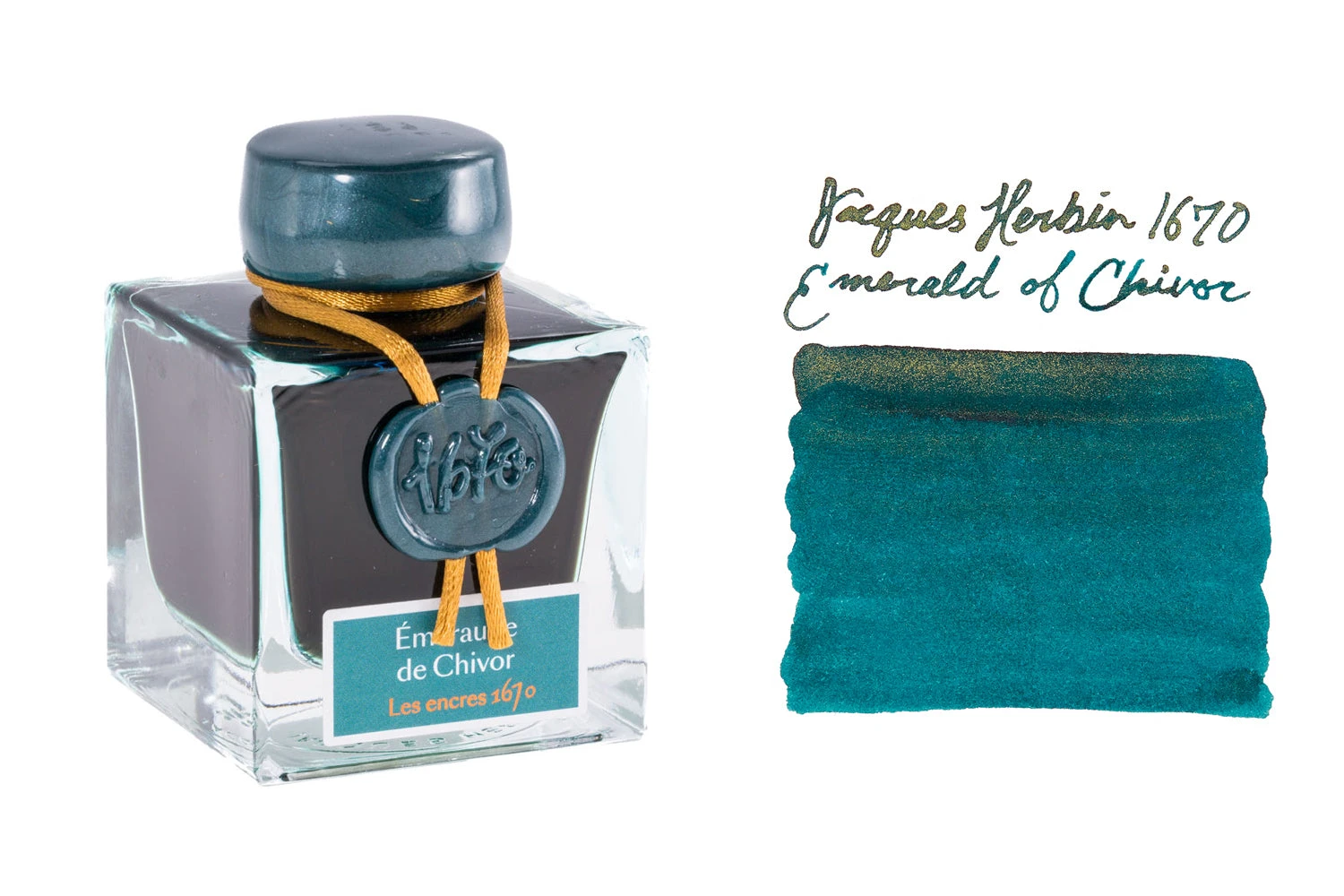 Jacques Herbin 1670 Emerald Of Chivor - 50ml Bottled Ink 3 Jacques Herbin 1670 Emerald Of Chivor - 50ml Bottled Ink - Image 3