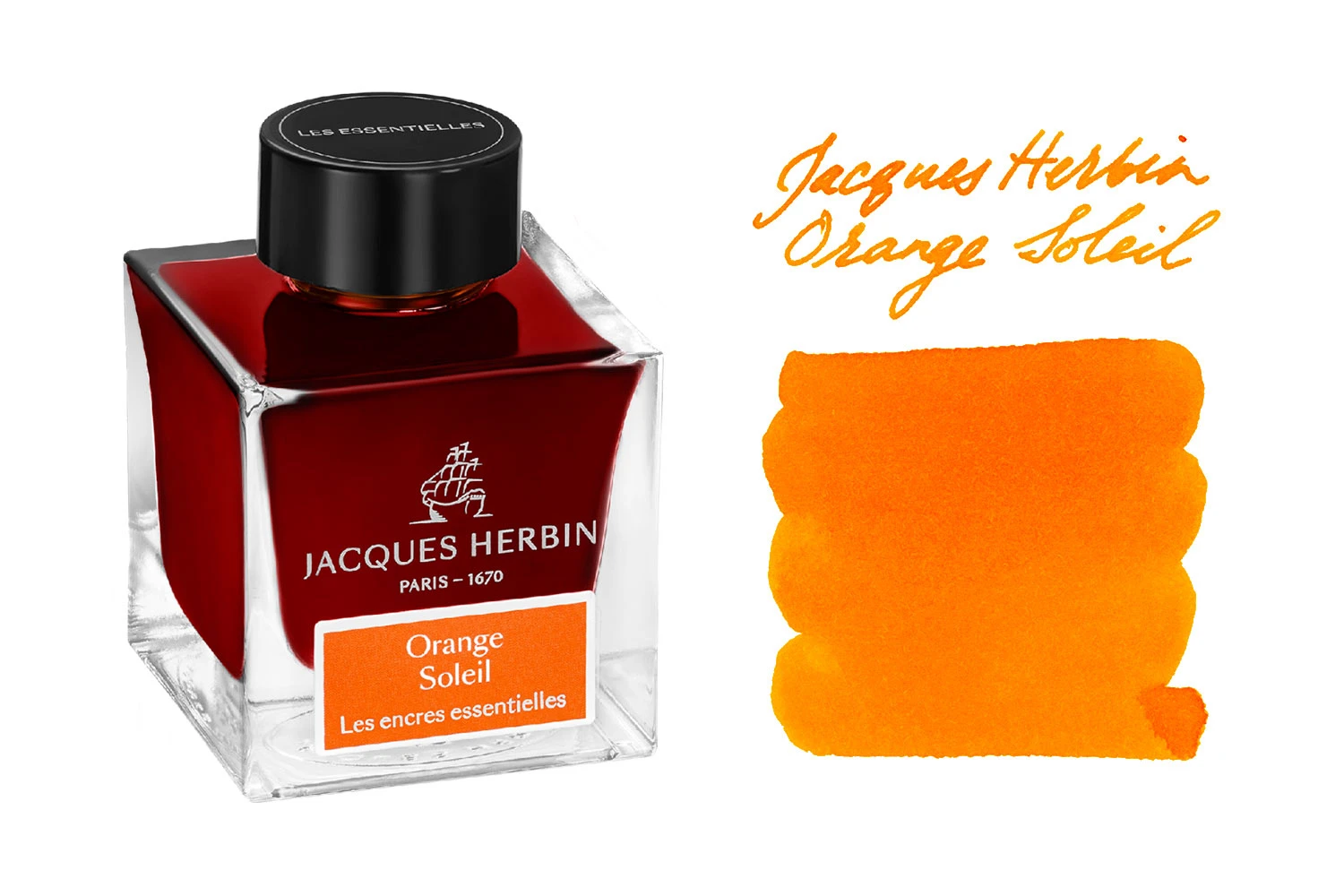 Jacques Herbin Orange Soleil - 50ml Bottled Ink 1 Jacques Herbin Orange Soleil - 50ml Bottled Ink
