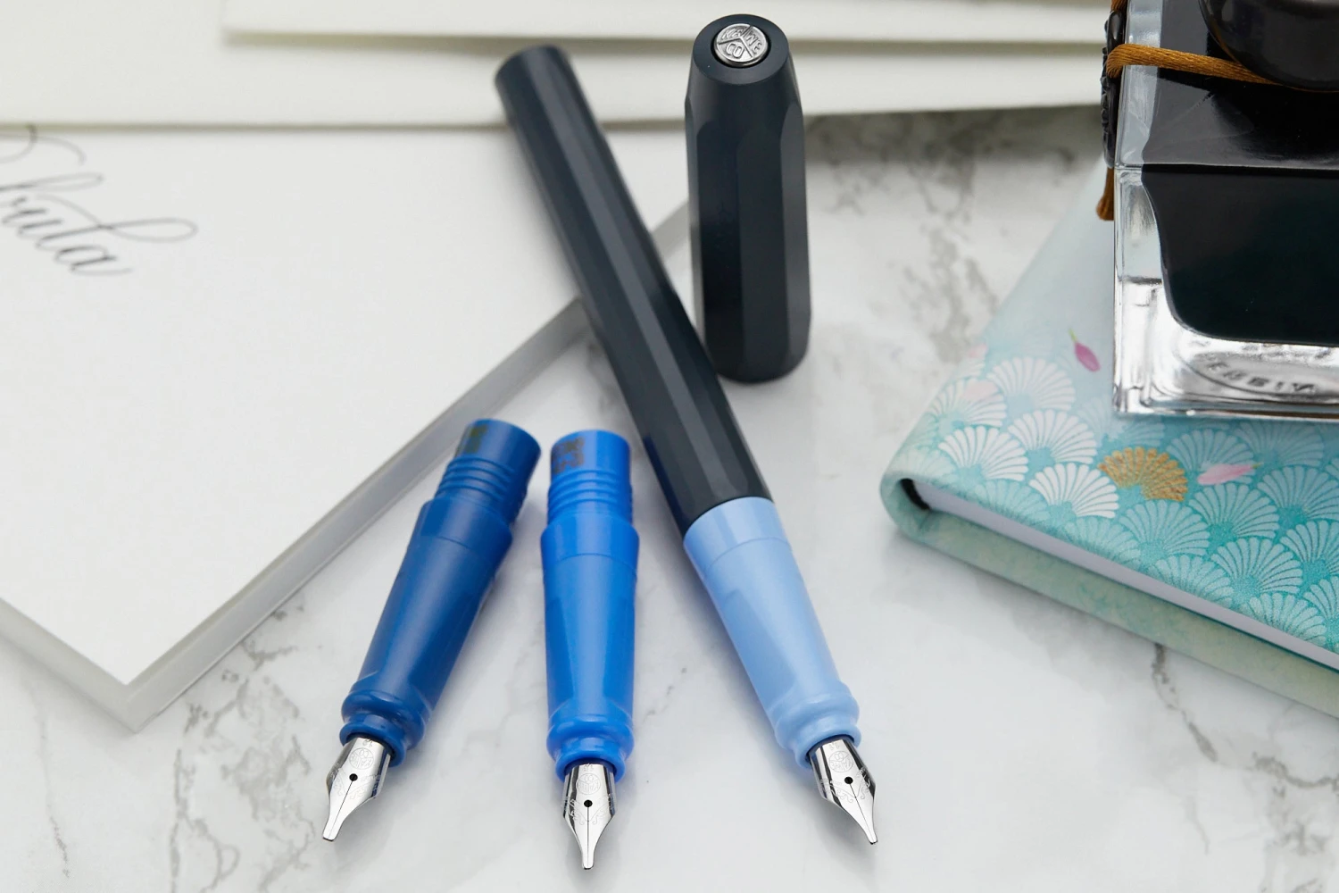 Kaweco Perkeo Calligraphy Fountain Pen Set - Blue 2 Kaweco Perkeo Calligraphy Fountain Pen Set - Blue - Image 2