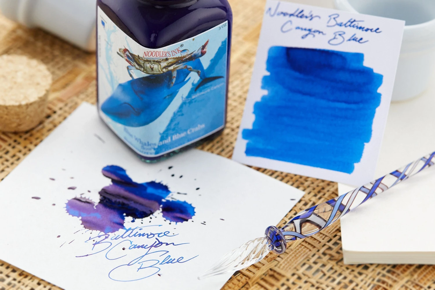 Noodler's Baltimore Canyon Blue - 3oz Bottled Ink 2 Noodler's Baltimore Canyon Blue - 3oz Bottled Ink - Image 2