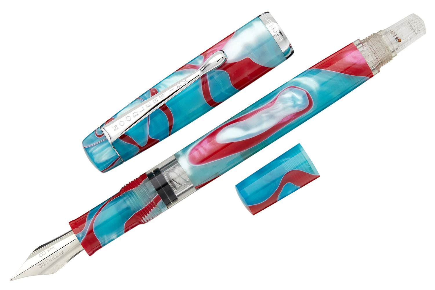 Noodler's Konrad Acrylic Flex Fountain Pen - Coral Sea 3 Noodler's Konrad Acrylic Flex Fountain Pen - Coral Sea - Image 3