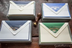 Original Crown Mill Bicolor Note Card Correspondence Set - Cream/Navy -Office Supplies Shop OriginalCrownMill BiColor NoteCard Set 1