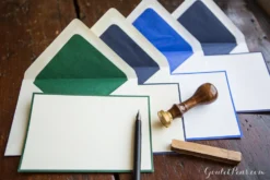 Original Crown Mill Bicolor Note Card Correspondence Set - Cream/Green -Office Supplies Shop OriginalCrownMill BiColor NoteCard Set 2