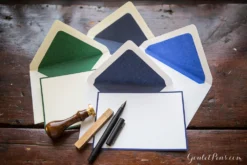 Original Crown Mill Bicolor Note Card Correspondence Set - Cream/Green -Office Supplies Shop OriginalCrownMill BiColor NoteCard Set 3