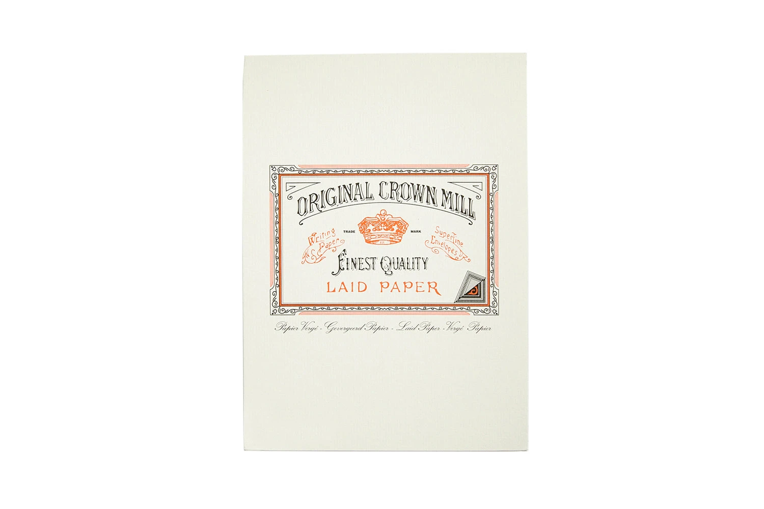 Original Crown Mill Classic Laid A5 Tablet - Cream 1 Original Crown Mill Classic Laid A5 Tablet - Cream