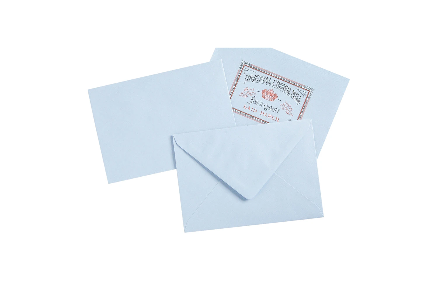 Original Crown Mill Classic Laid Small Envelopes - Light Blue 1 Original Crown Mill Classic Laid Small Envelopes - Light Blue