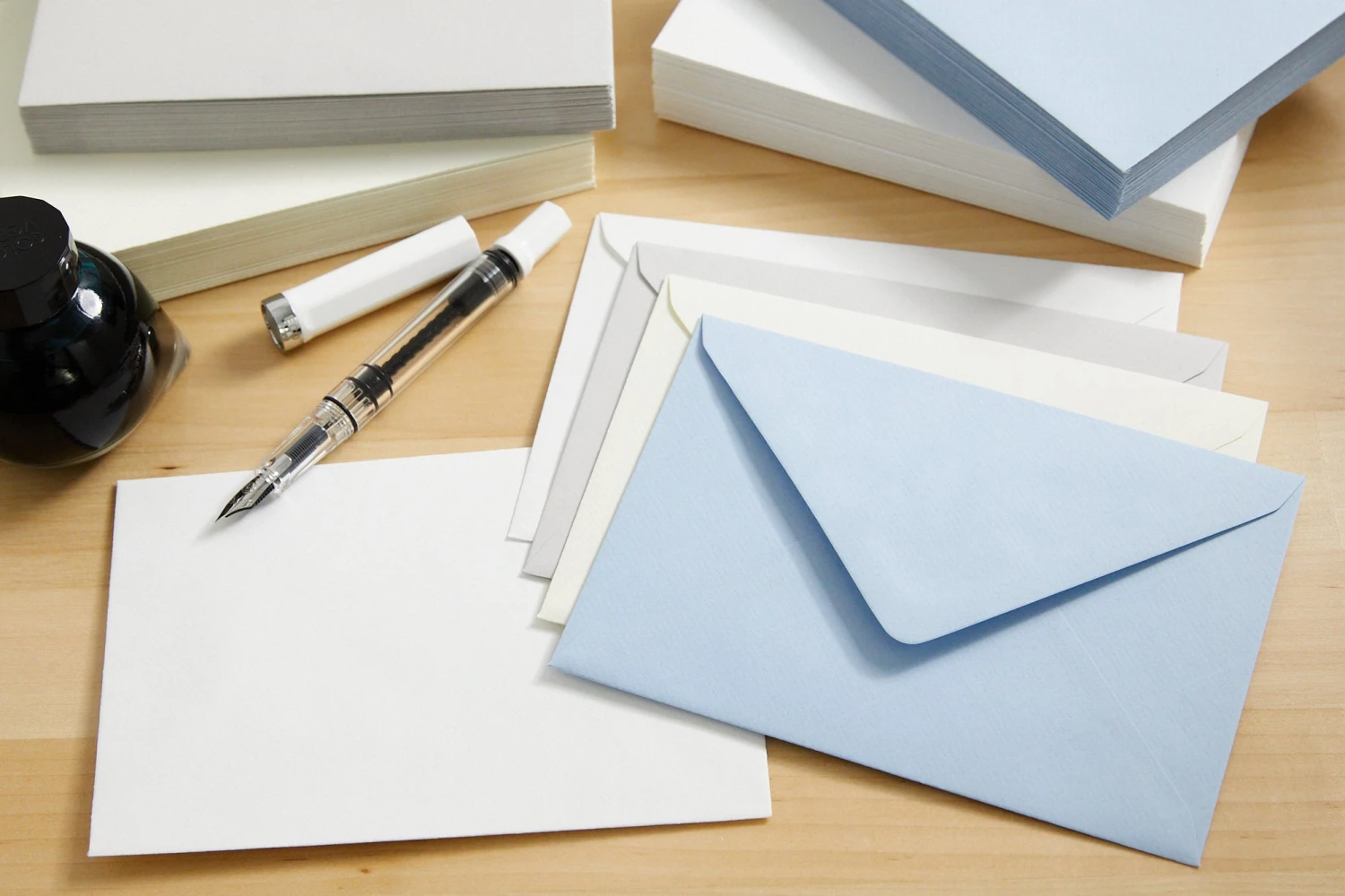 Original Crown Mill Classic Laid Small Envelopes - Light Blue 6 Original Crown Mill Classic Laid Small Envelopes - Light Blue - Image 6