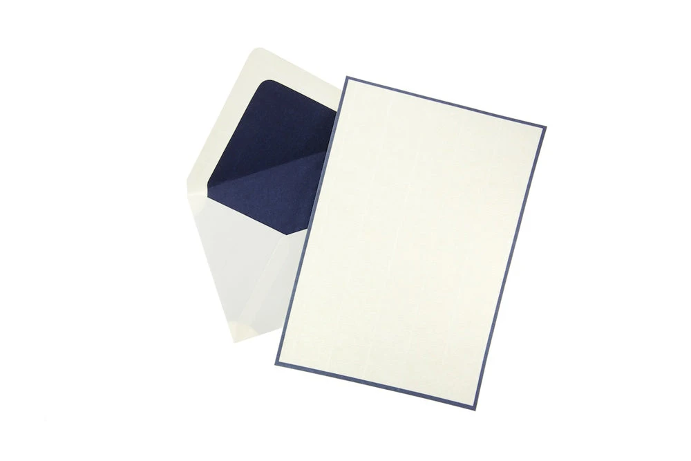Original Crown Mill Bicolor A5 Correspondence Set - Cream/Navy 1 Original Crown Mill Bicolor A5 Correspondence Set - Cream/Navy