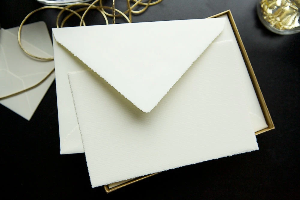 Original Crown Mill Classic Deckled Notecard Box Set - Cream 4 Original Crown Mill Classic Deckled Notecard Box Set - Cream - Image 4