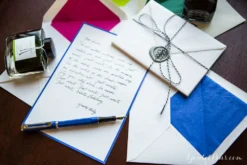 Original Crown Mill Bicolor A5 Correspondence Set - White/Royal Blue -Office Supplies Shop OriginalCrownMill StationerySet Group