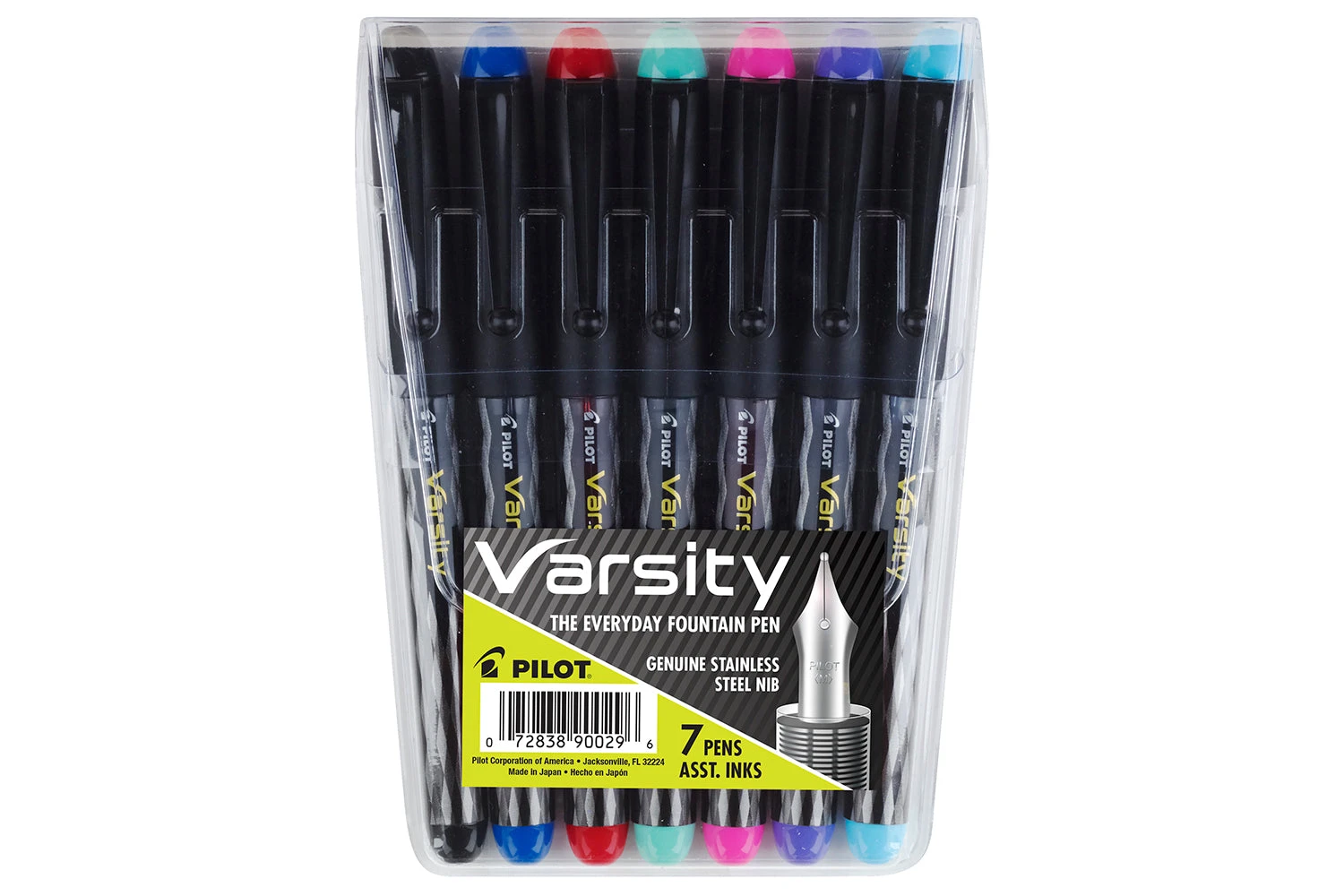 Pilot Varsity Fountain Pen - Assorted 7-Pack, Medium 8 Pilot Varsity Fountain Pen - Assorted 7-Pack, Medium - Image 8
