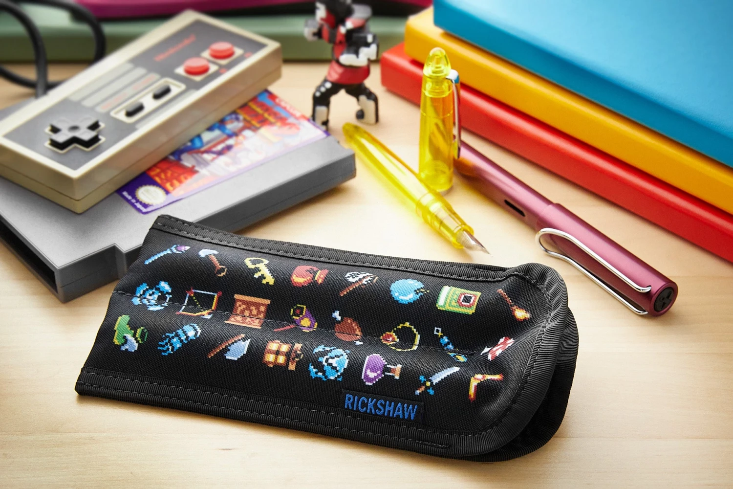 Retro 51 X Rickshaw Bagworks 2 Pen Long Coozy - 8-Bit Inventory 2 Retro 51 X Rickshaw Bagworks 2 Pen Long Coozy - 8-Bit Inventory - Image 2