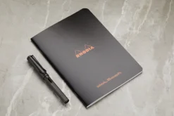 Rhodia Classic Side Staplebound A5 Notebook - Black, Dot Grid -Office Supplies Shop Rhodia A5 SideStapled DotGrid Black 1