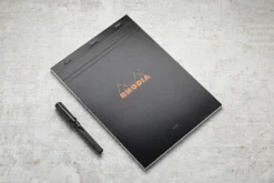 Rhodia No. 18 A4 Notepad - Black, Blank 12 Rhodia No. 18 A4 Notepad - Black, Blank -Office Supplies Shop Rhodia ClassicNotepad TopBound A4 No18 Stapled Blank Black 1