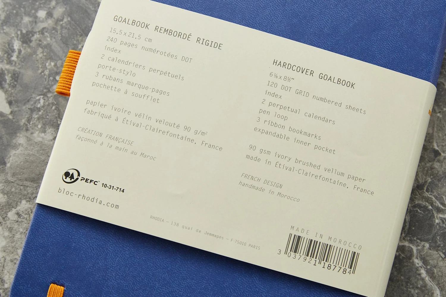 Rhodia Goalbook Dot Grid A5 Hardcover Journal - Sapphire (Ivory Paper) 11 Rhodia Goalbook Dot Grid A5 Hardcover Journal - Sapphire (Ivory Paper) - Image 11