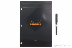Rhodia No. 18 A4 Notepad - Black, Lined With 3-Hole Punch -Office Supplies Shop Rhodia Staplebound Top No18 Black 3Hole Lined 2