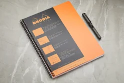 Rhodia Classic Wirebound Notebook - Orange, Lined (8.86 X 11.69) -Office Supplies Shop Rhodia Wirebound Lined Orange 1