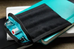 Rickshaw Bagworks 3 Pen Long Coozy - Black/Peacock -Office Supplies Shop Rickshaw 3PenSleeve BlkPeacock 3