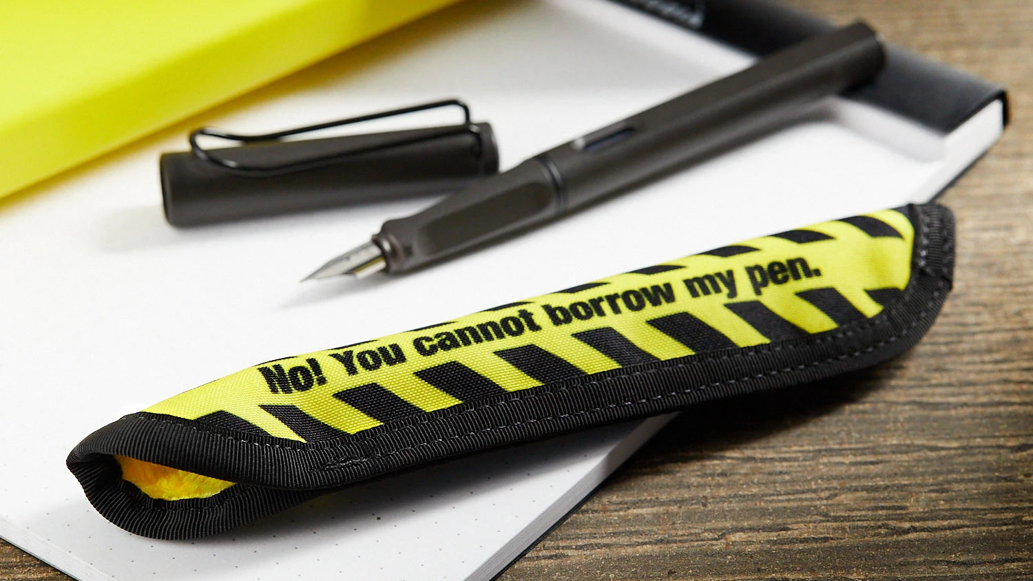Rickshaw Bagworks 1 Pen Sleeve - No Borrow Yellow 3 Rickshaw Bagworks 1 Pen Sleeve - No Borrow Yellow - Image 3