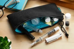 Rickshaw Bagworks Plush Pen/Gadget Pouch - Black/Peacock -Office Supplies Shop Rickshaw Pen Gadget Pouch Black 3