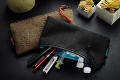 Rickshaw Bagworks Plush Pen/Gadget Pouch - Black/Peacock -Office Supplies Shop Rickshaw Pen Gadget Pouch Black Tweed group 2