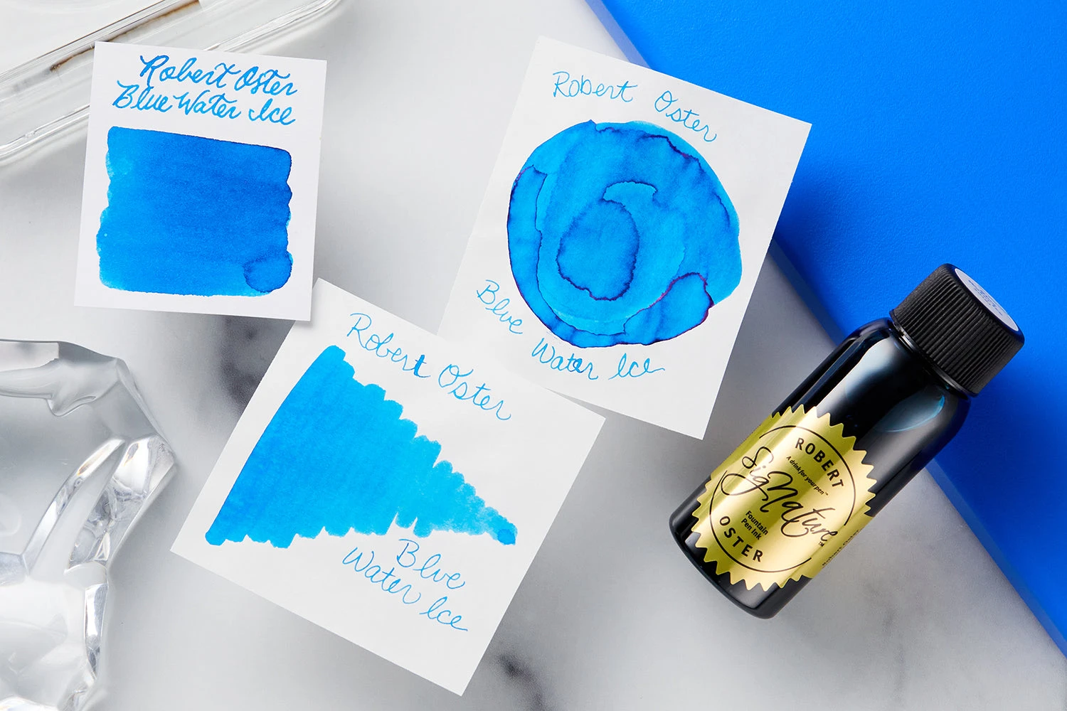 Robert Oster Blue Water Ice - 50ml Bottled Ink 3 Robert Oster Blue Water Ice - 50ml Bottled Ink - Image 3