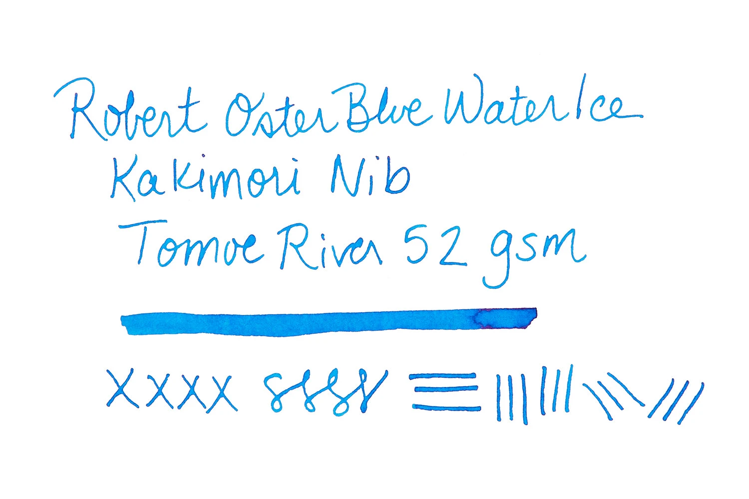 Robert Oster Blue Water Ice - 50ml Bottled Ink 11 Robert Oster Blue Water Ice - 50ml Bottled Ink - Image 11